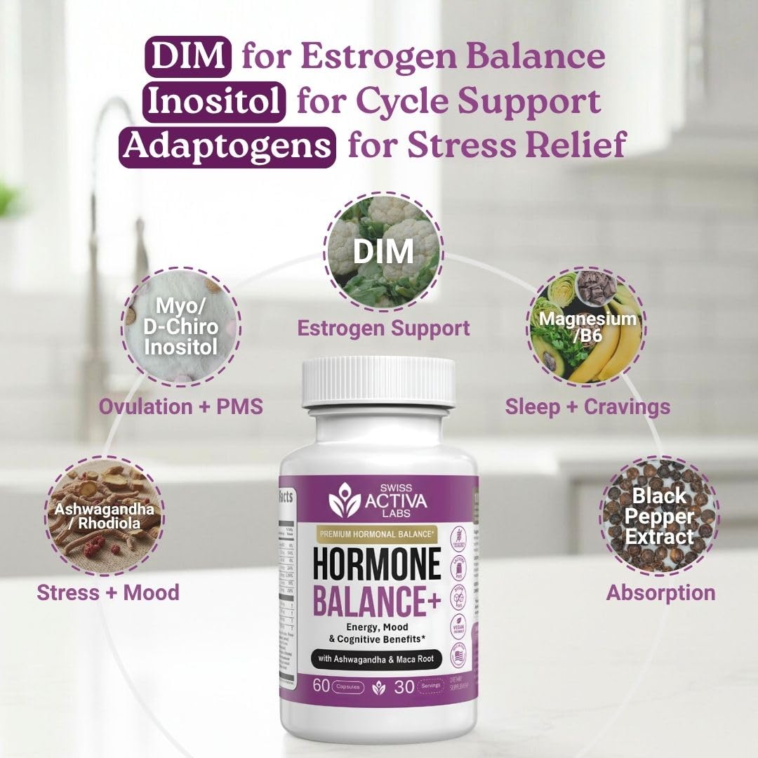 Swiss Activa+ Women's Balance Supplement capsule close-up