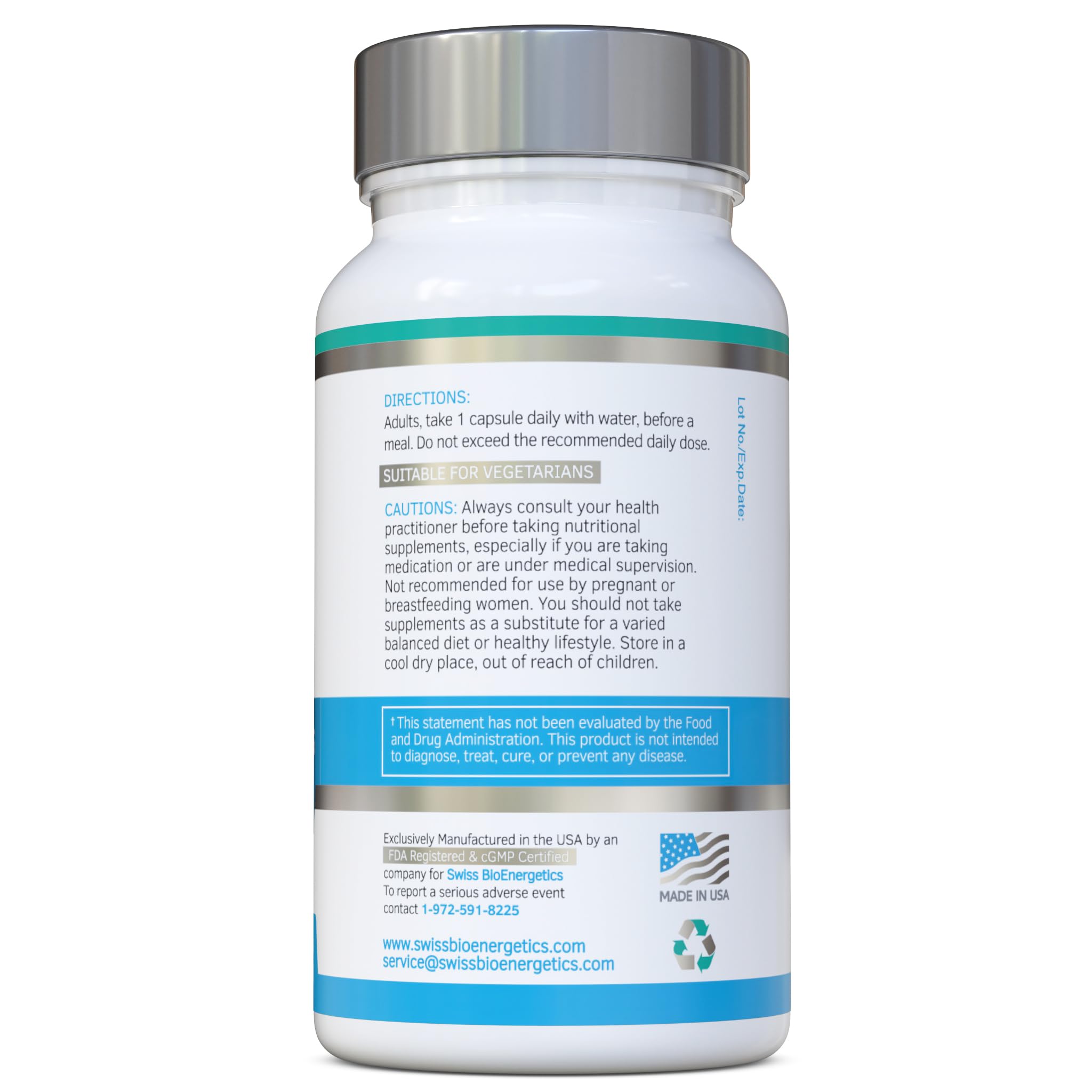 Swiss BioEnergetics capsules with ingredient list