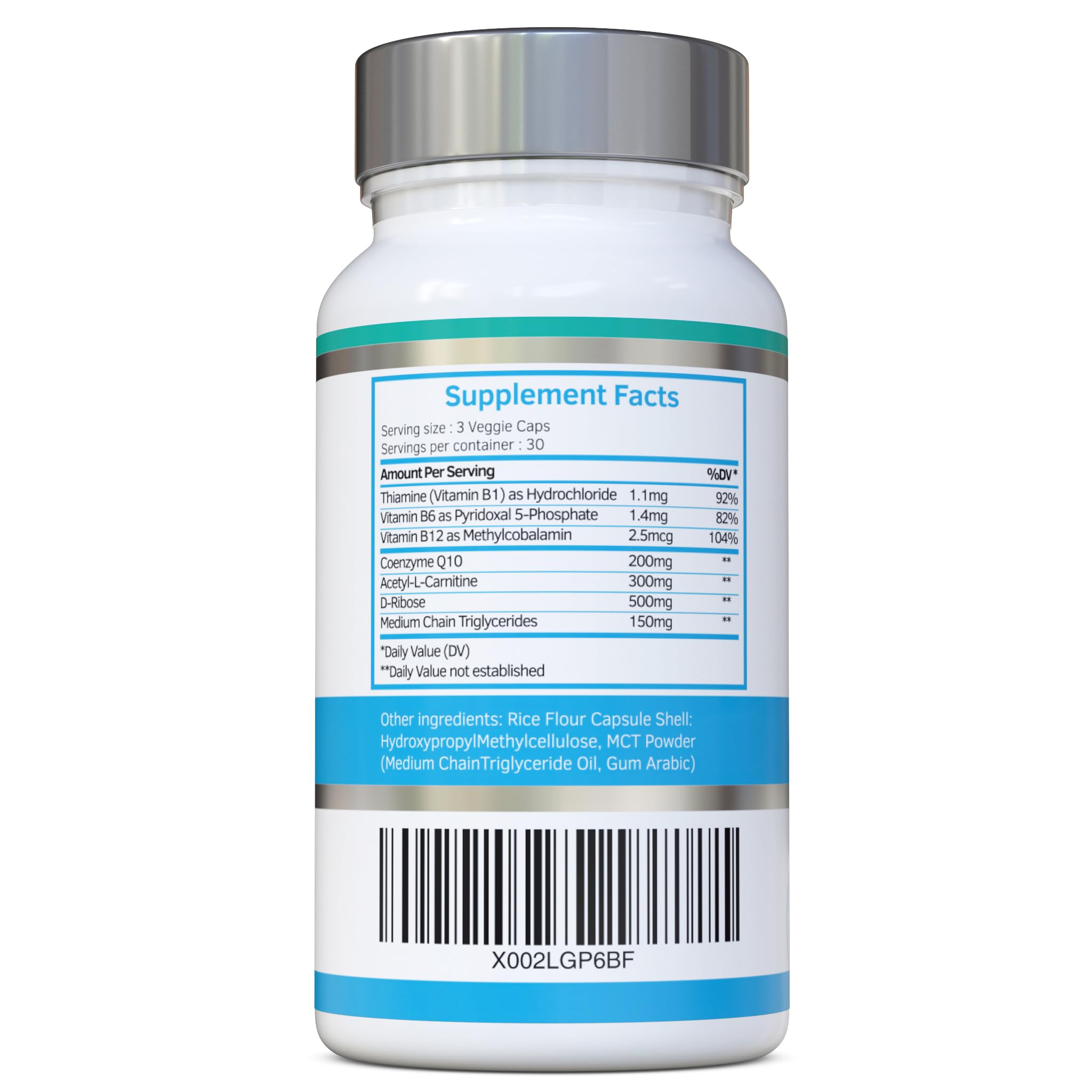 swiss bioenergetics CardioDefence CoQ10 supplement back view