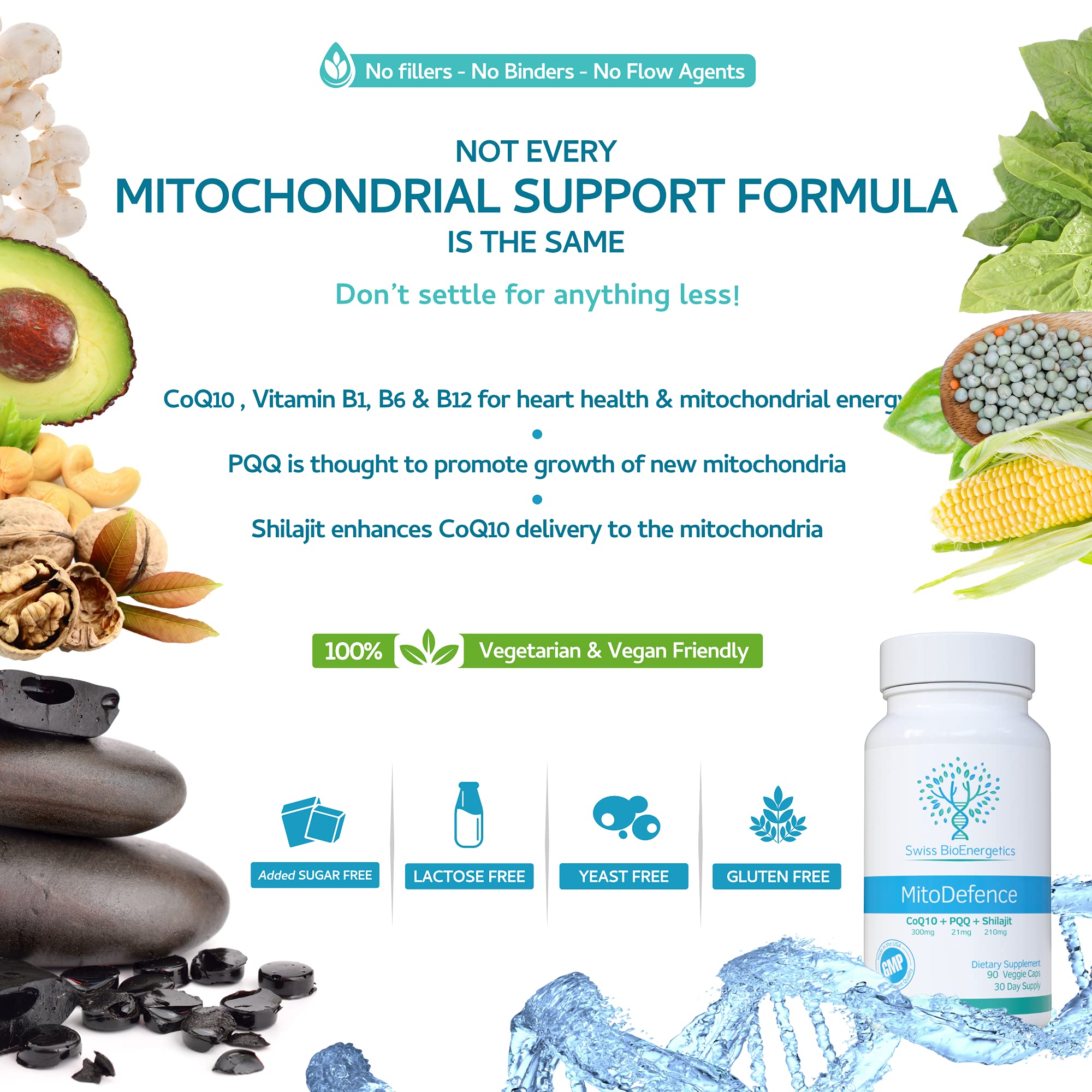 swiss bioenergetics CoQ10 MitoDefence 300mg supplement packaging