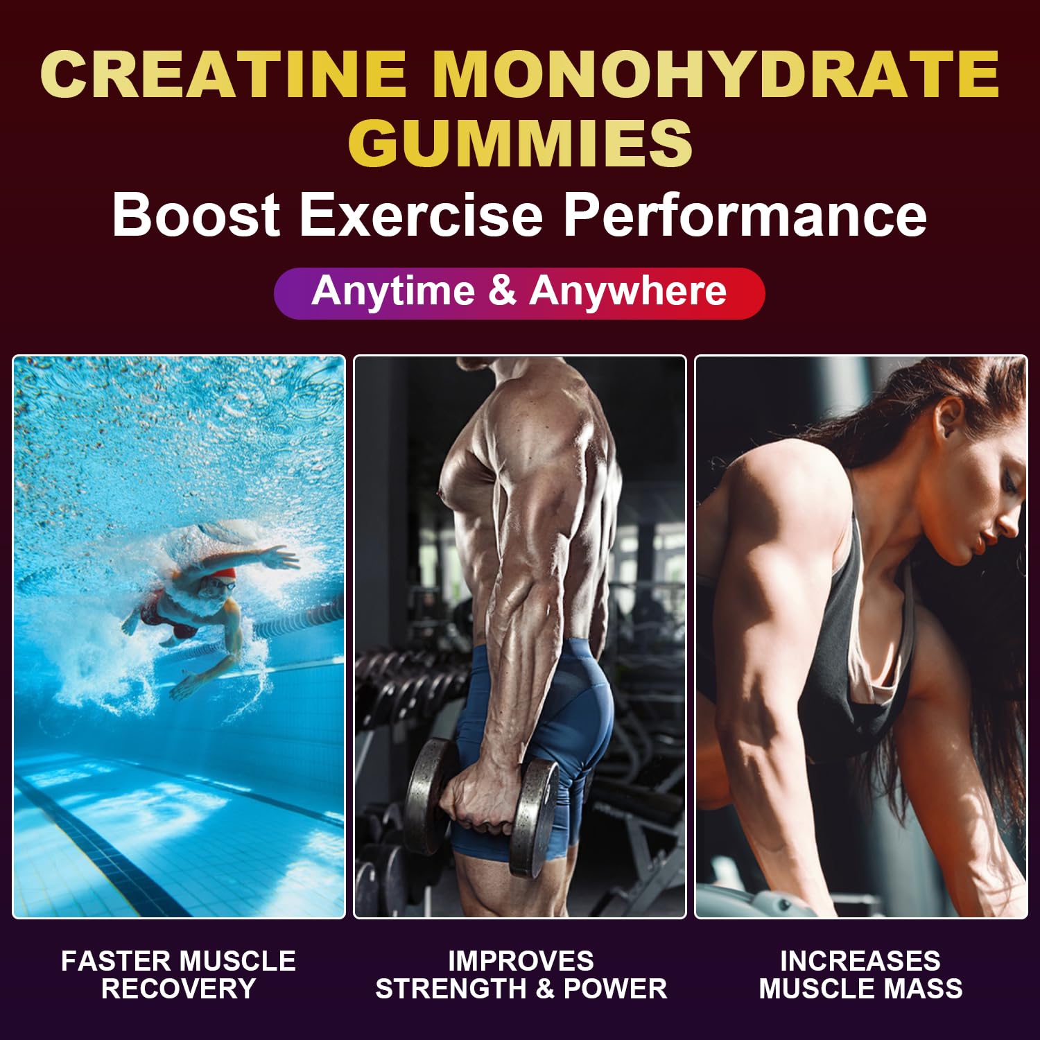 swiss bioenergetics Creatine Fudge Monohydrate gummies packaging