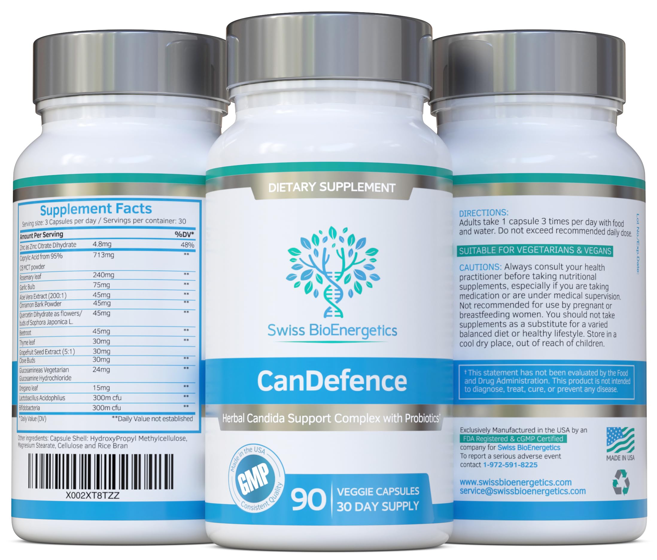 swiss bioenergetics Daily daily Support Capsules back view