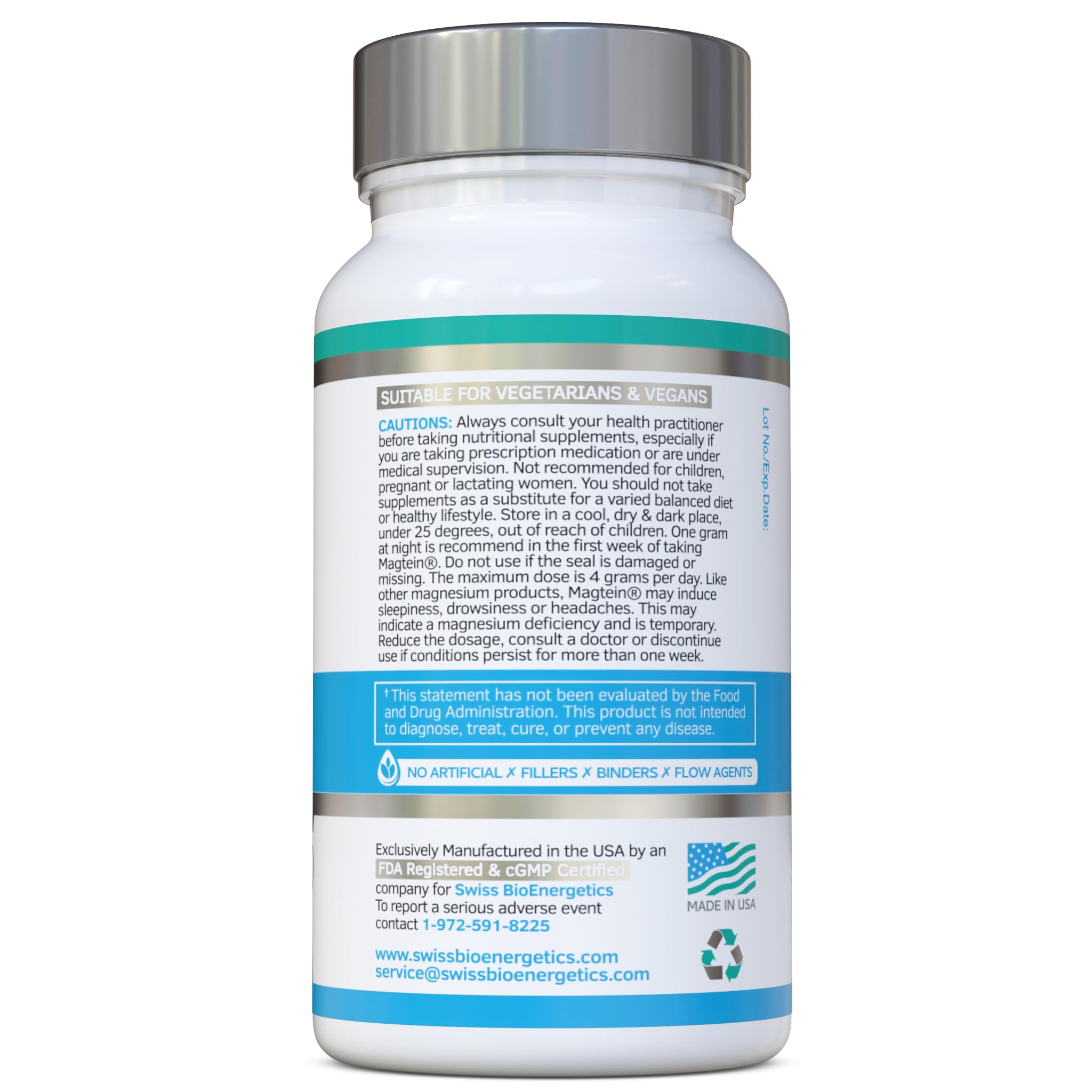 swiss bioenergetics Magnesium Complex 7-IN-1 capsules on a wooden table