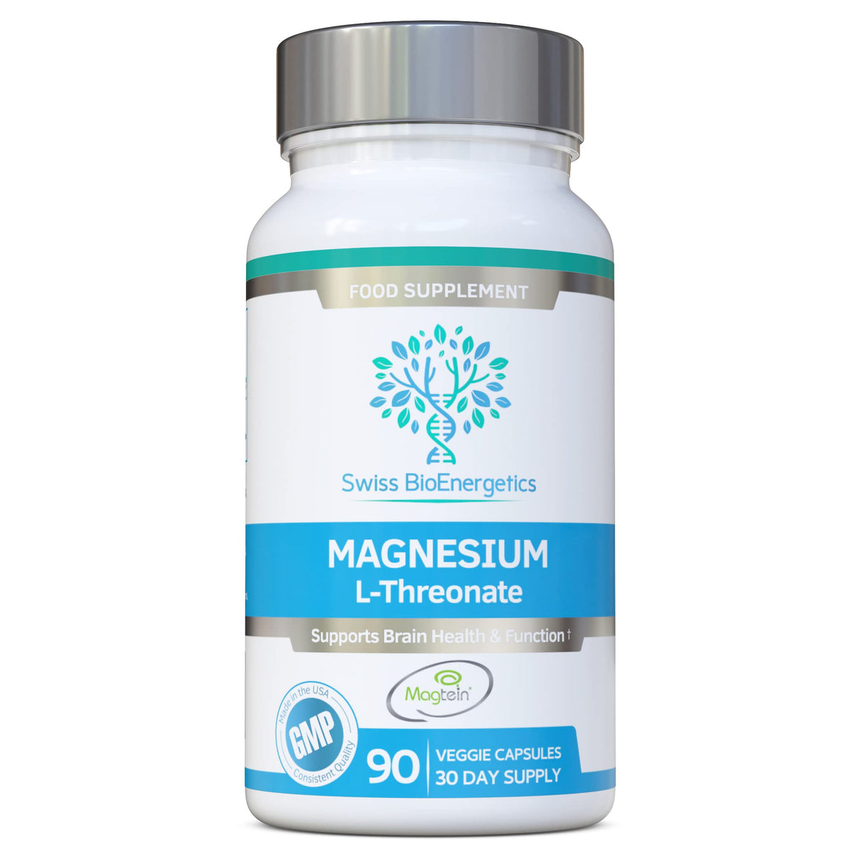 swiss bioenergetics Magnesium L-Threonate Capsules front view