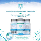 swiss bioenergetics Rhodiola & Ashwagandha Capsules on a wooden table