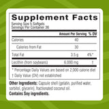 Swisse Soy Lecithin Capsules 3000mg serving size information