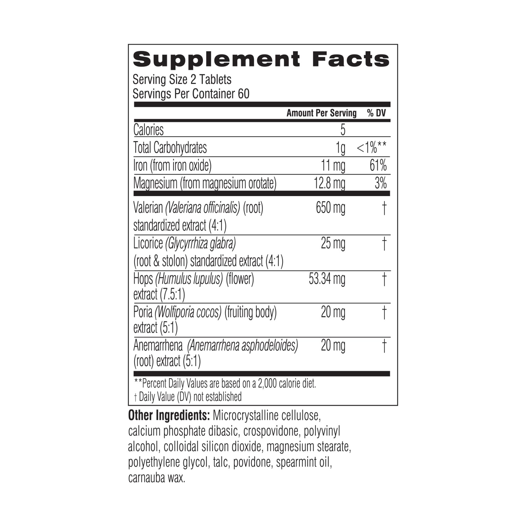 Swisse Valerian Root Capsules packaging details