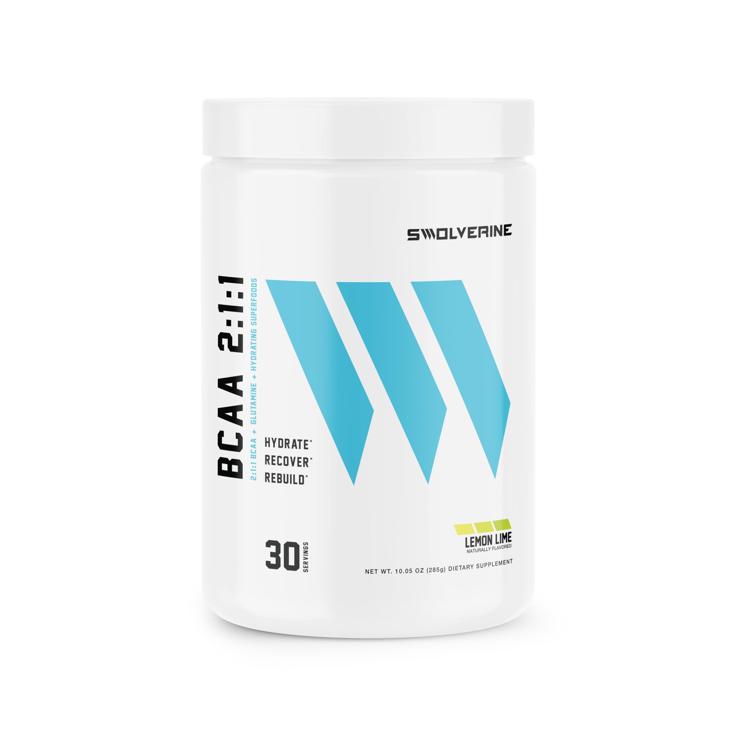 Swolverine BCAA Powder 285g front view with packaging