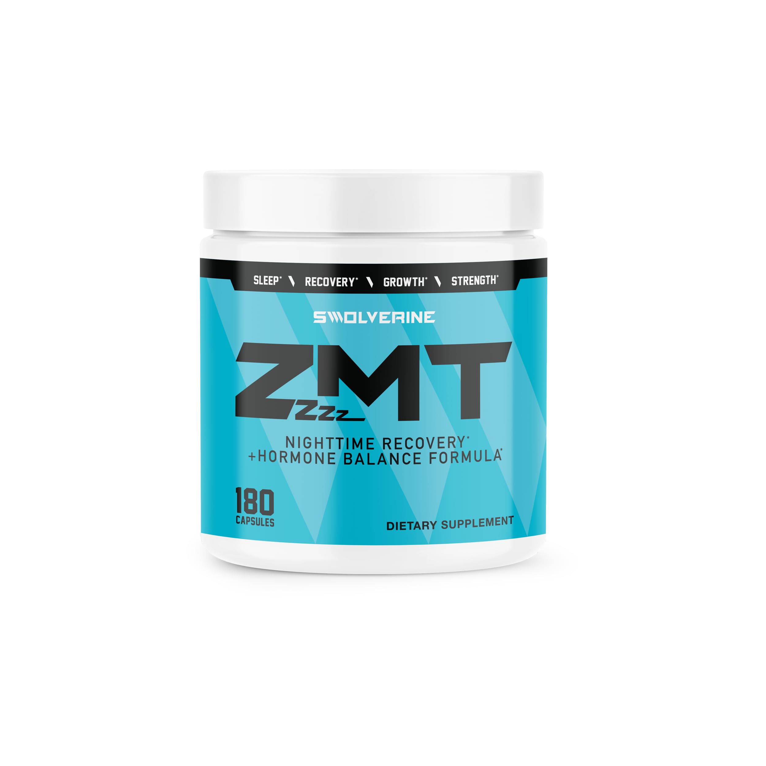 Swolverine ZMT Sleep Supplement 180 capsules front view