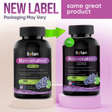 SYLAN Resveratrol 1000mg Capsules bottle with label
