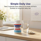 Symbiotics Bovine Colostrum Capsules on a wooden table