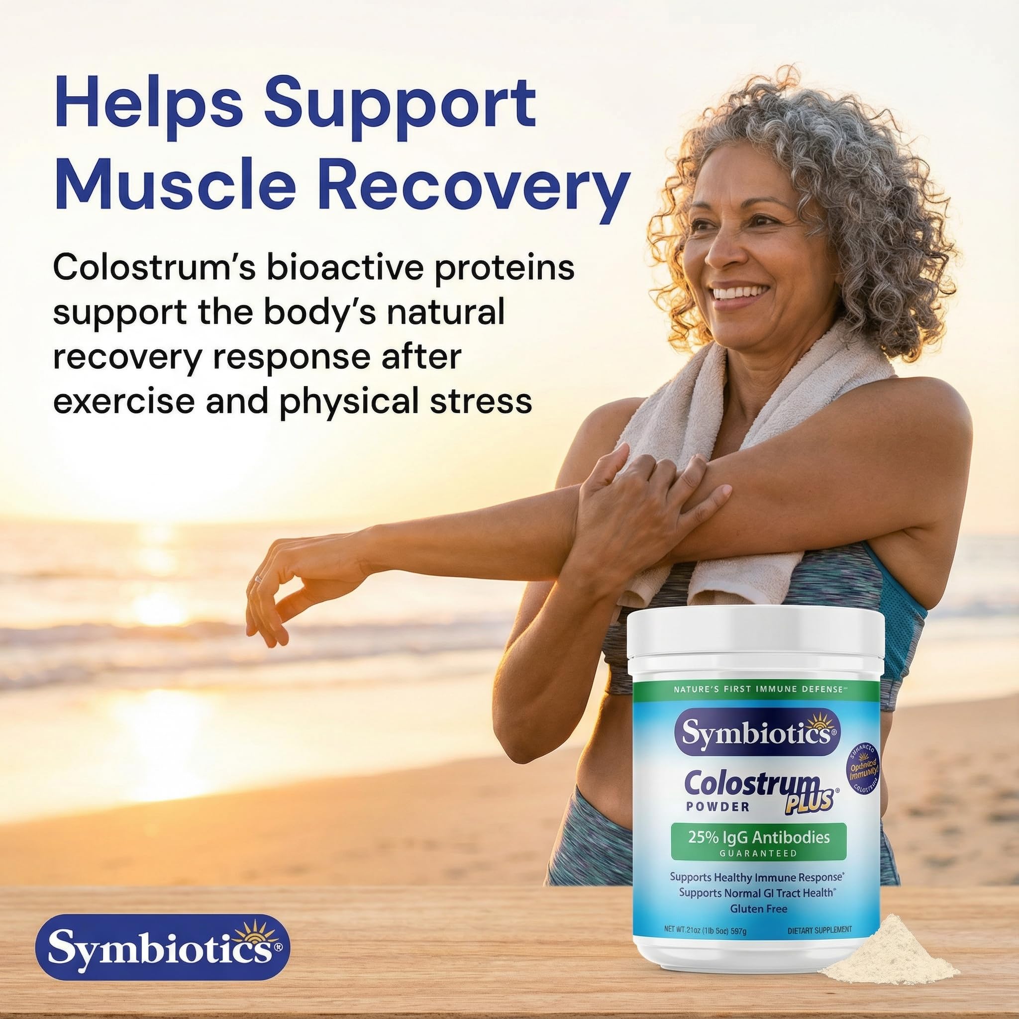 Symbiotics Bovine Colostrum Powder in a kitchen setting