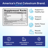 Symbiotics Bovine Colostrum Powder side view with label