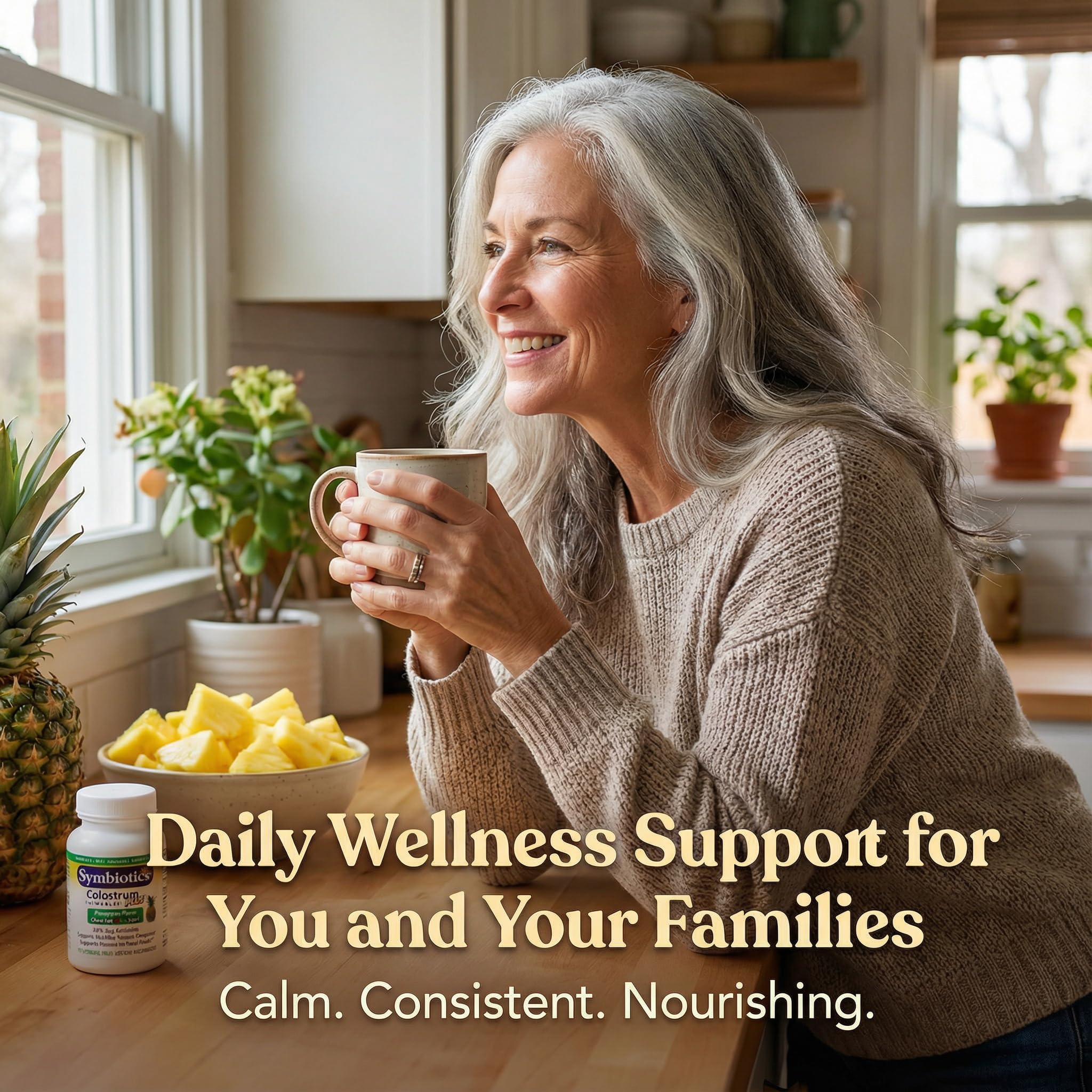 Symbiotics Colostrum Capsules opened bottle with capsules