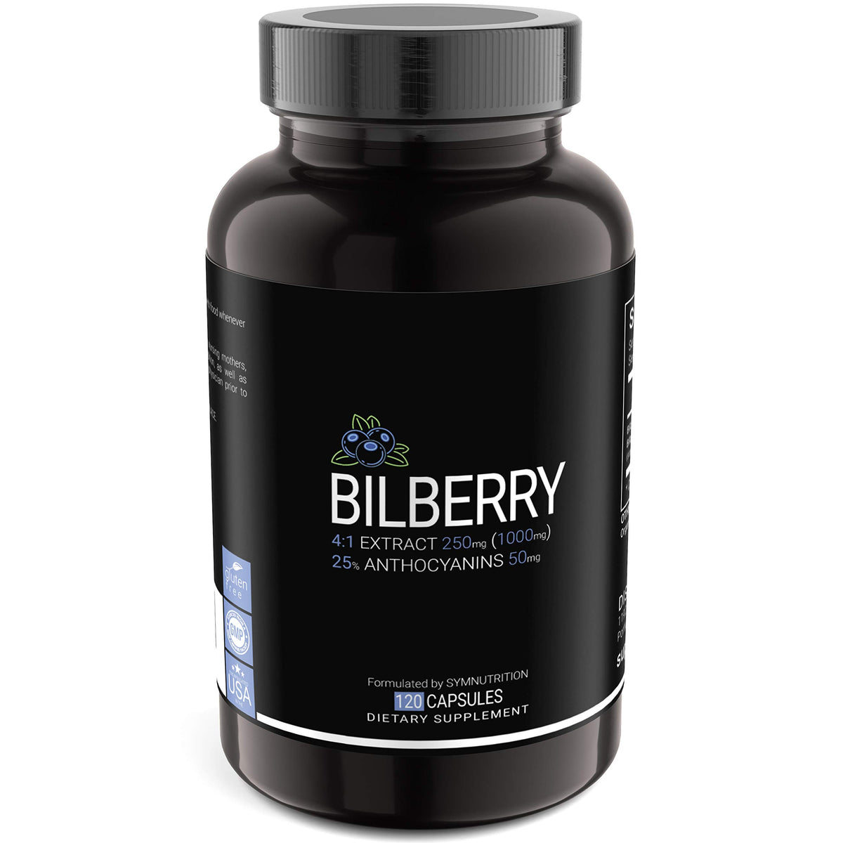 SYMNUTRITION Bilberry Extract Capsules front view