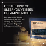 Synchro Rest Sleep Supplement powder in a spoon