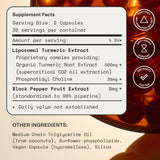 Synchro Turmeric Gold Ultra Concentrated Liposomal label close-up