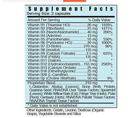 Systemic Formulas B-Complex Vitamin Supplement 50g packaging