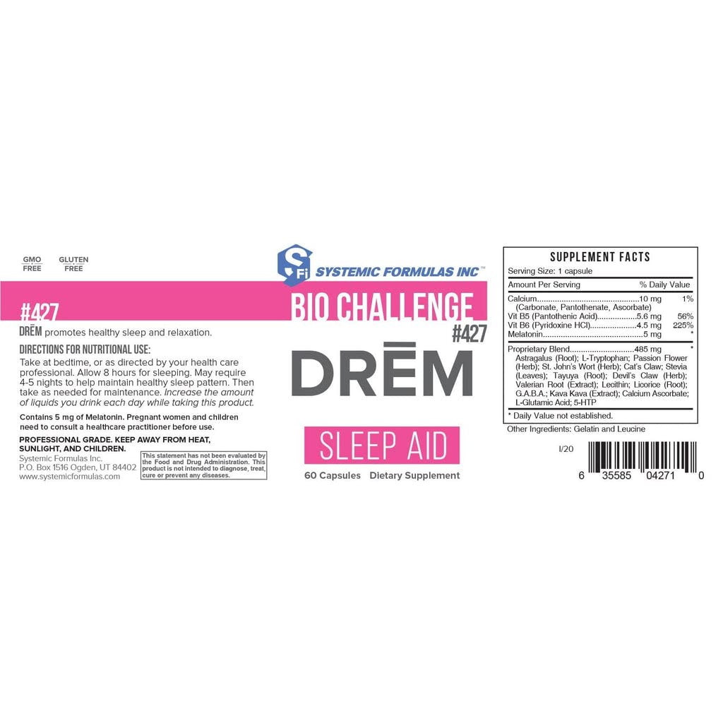 Systemic Formulas DReM Sleep Supplement 59g packaging