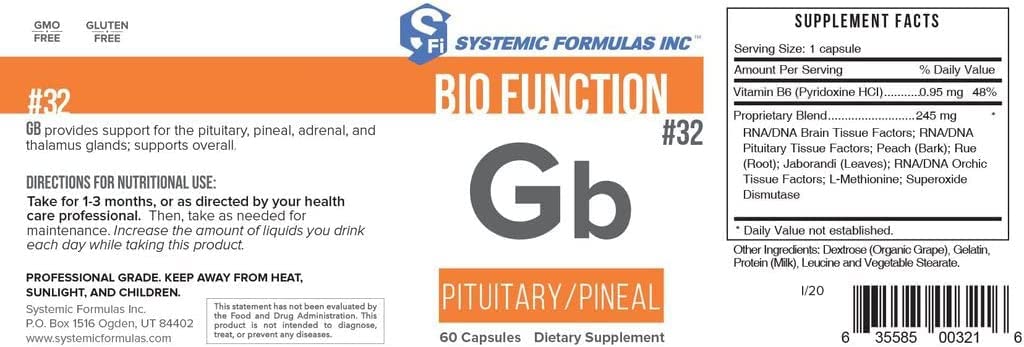 Systemic Formulas Gb Supplement 9g capsules
