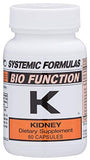 Systemic Formulas K Kidney blended vitamin and mineral supplement front view
