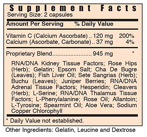 Systemic Formulas K Kidney supplement packaging with ingredients listed