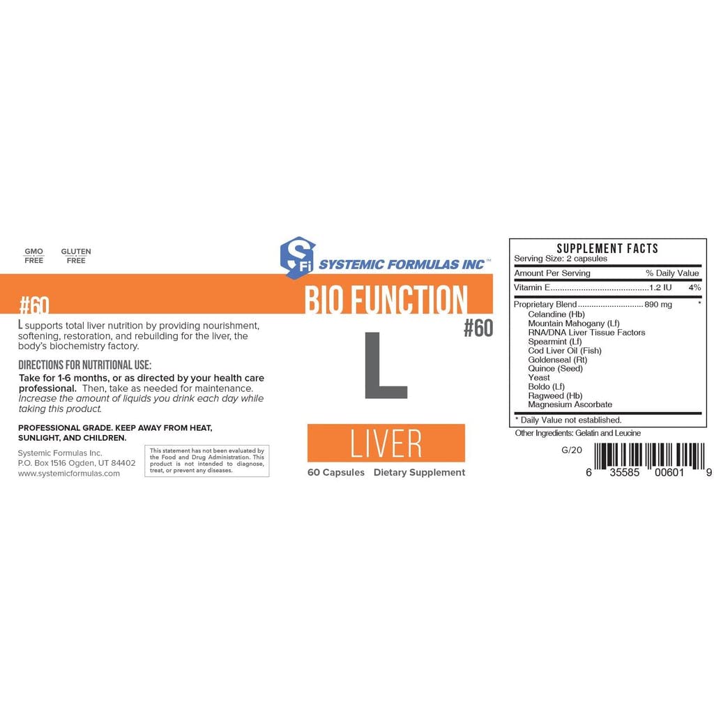 Systemic Formulas Liver Support Supplement lifestyle scene on a kitchen counter