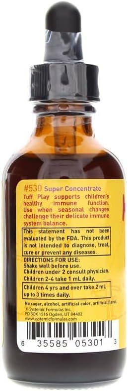 Systemic Formulas TUFF PLAY 141g packaging with ingredients