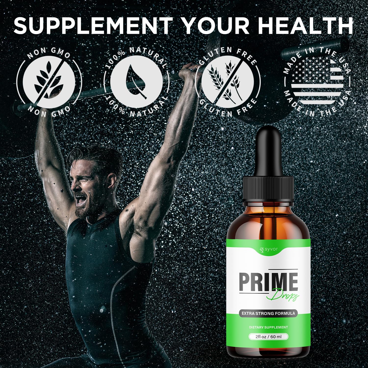 Syvor Advanced Formula Drops Supplement label close-up