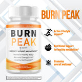 Syvor Burnpeak Capsules bottle on a wooden surface