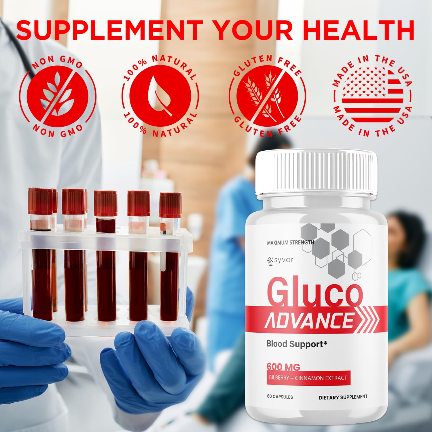 Syvor Gluco Advance Capsules lifestyle scene with active person