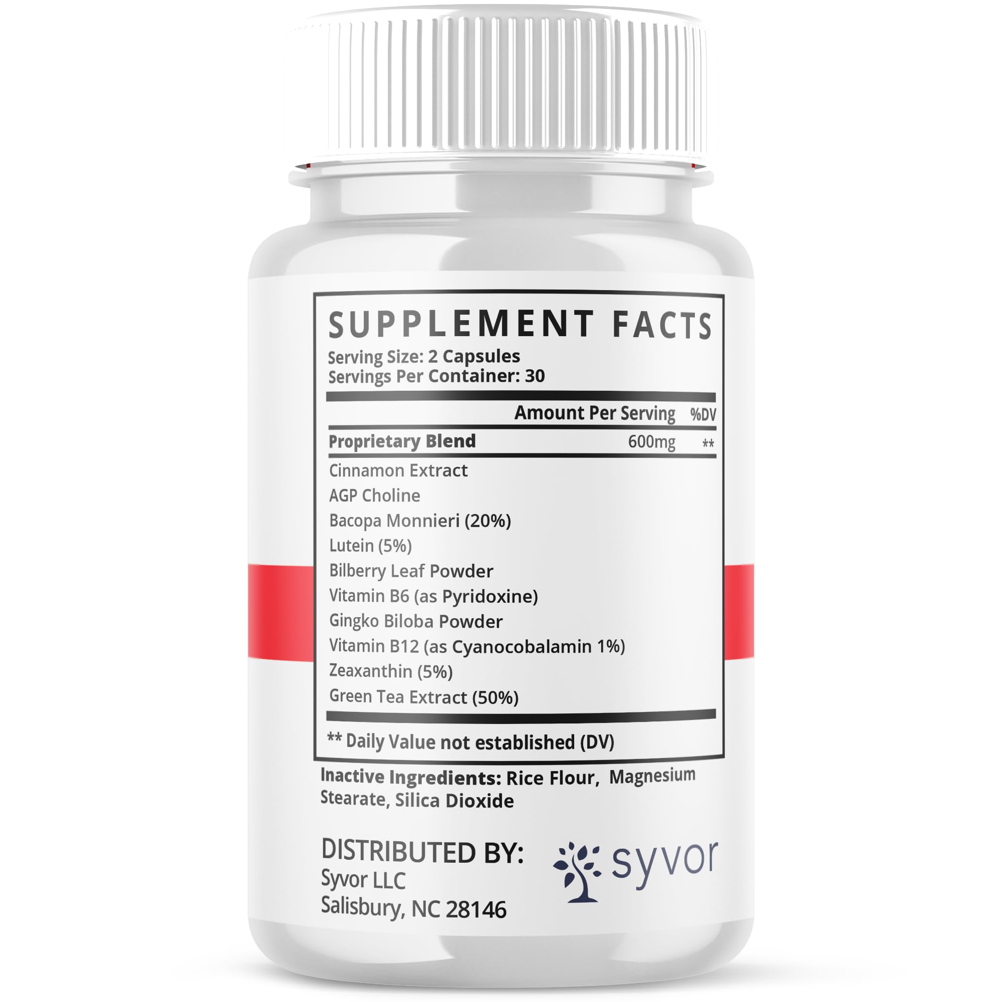 Syvor Gluco Advance Capsules on a wooden table surrounded by fruits