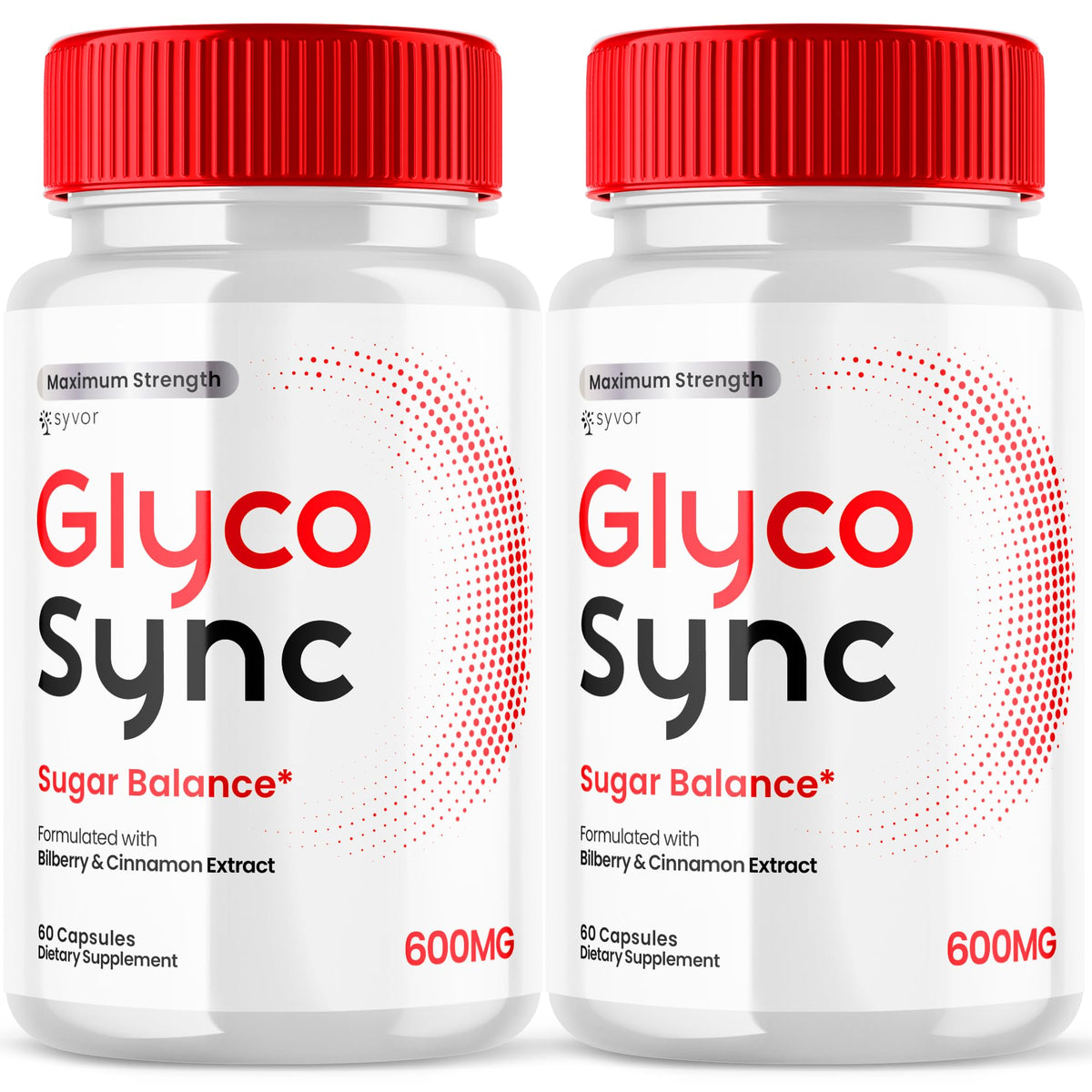 Syvor Glyco Sync Balance Capsules front view with bottle label