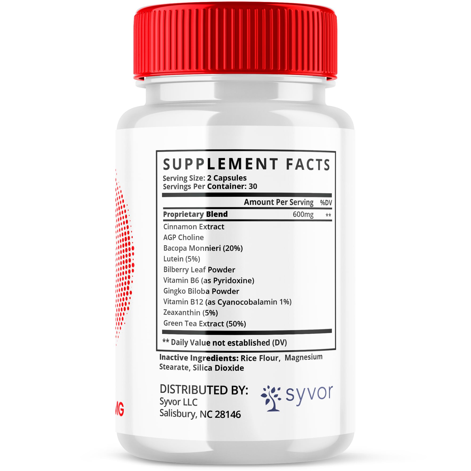 Syvor Glyco Sync Balance Capsules package dimensions next to a ruler