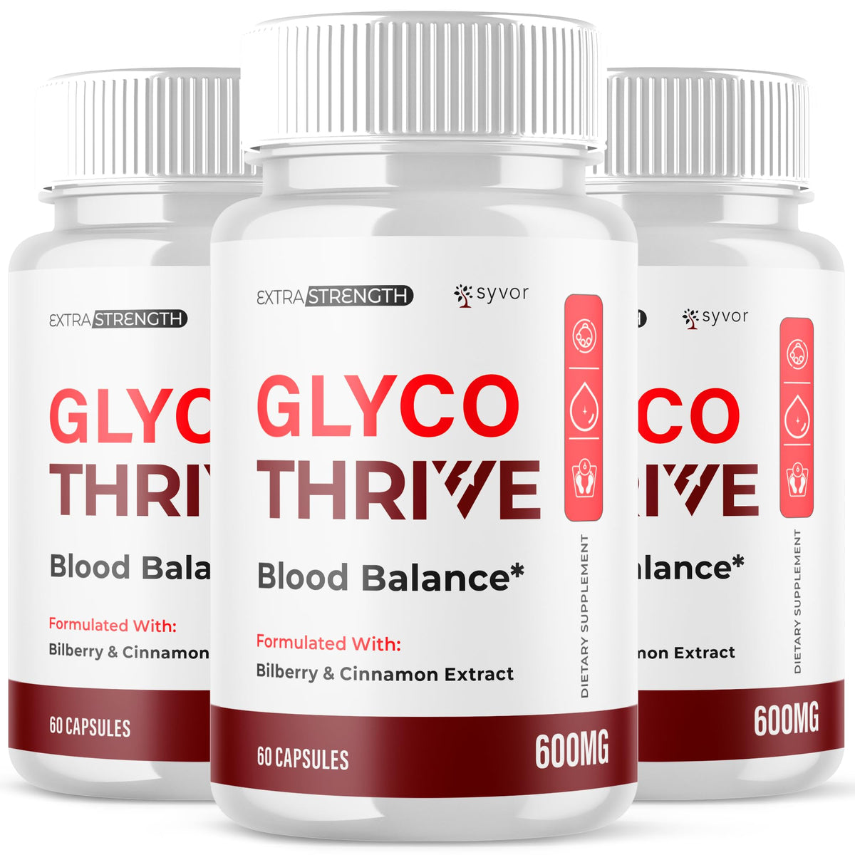 Syvor Glyco Thrive Capsules front view with packaging