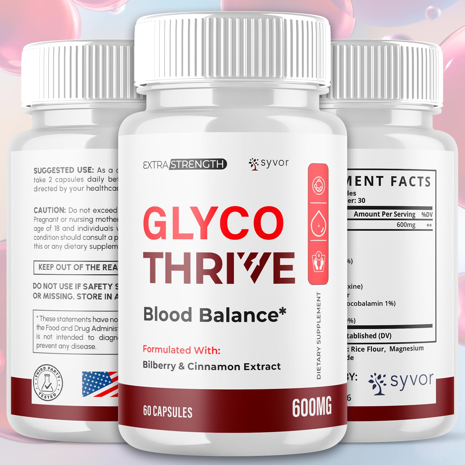 Syvor Glyco Thrive Capsules side view showing capsule details