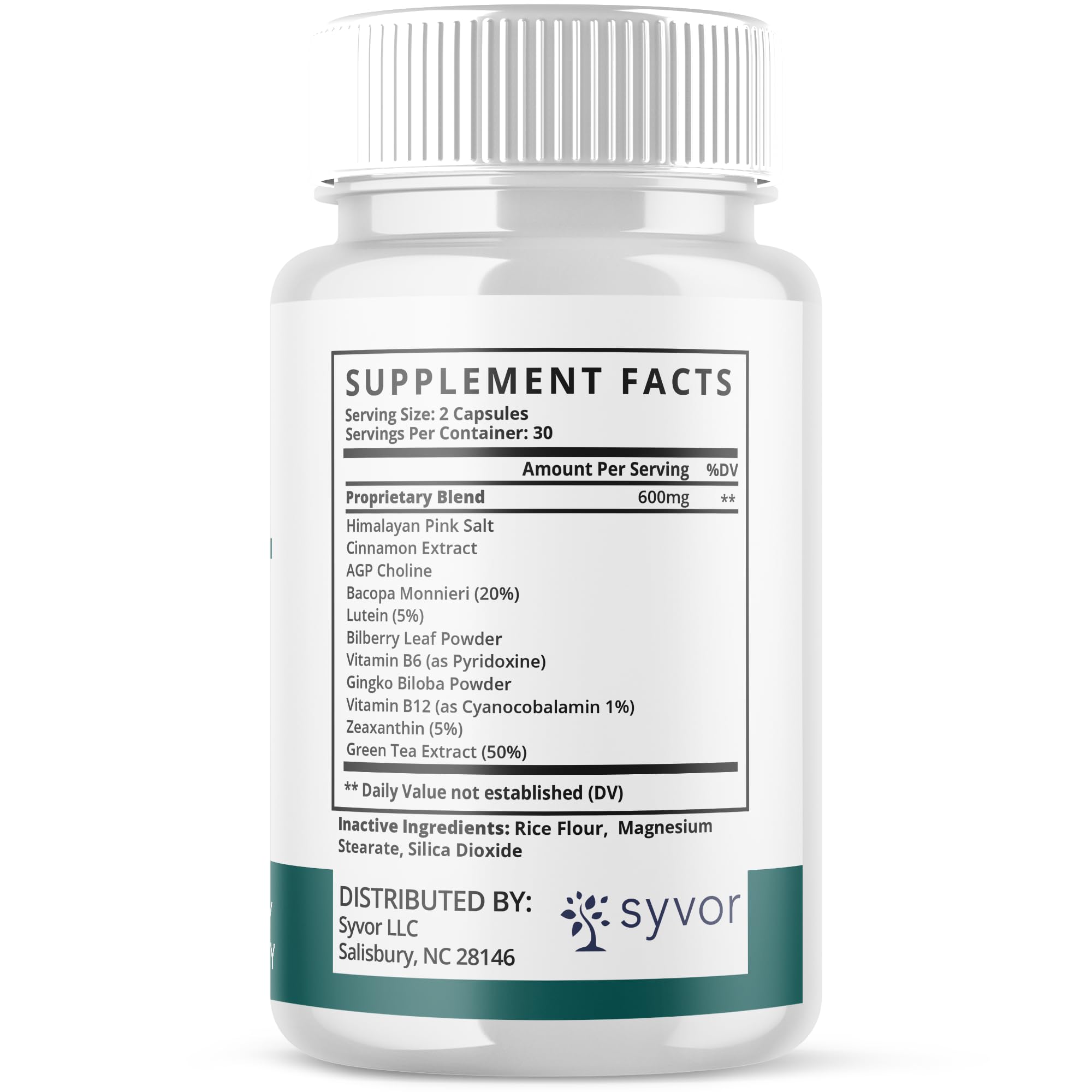 Syvor Healthy Flow Blood Capsules packaging with label details