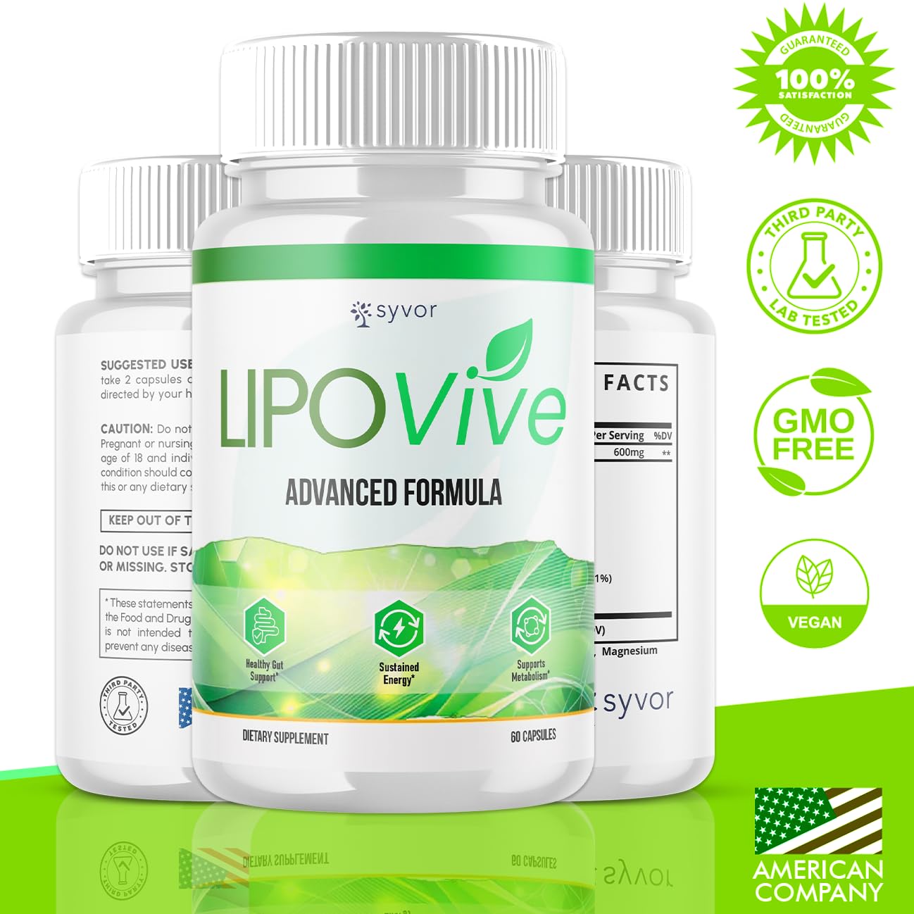 Syvor Lipovive bottle with 30 capsules