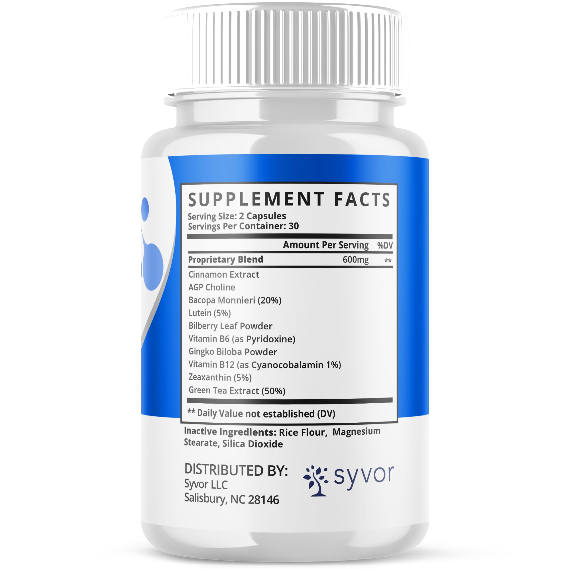 Syvor Nerve Flow Capsules lifestyle scene with healthy foods