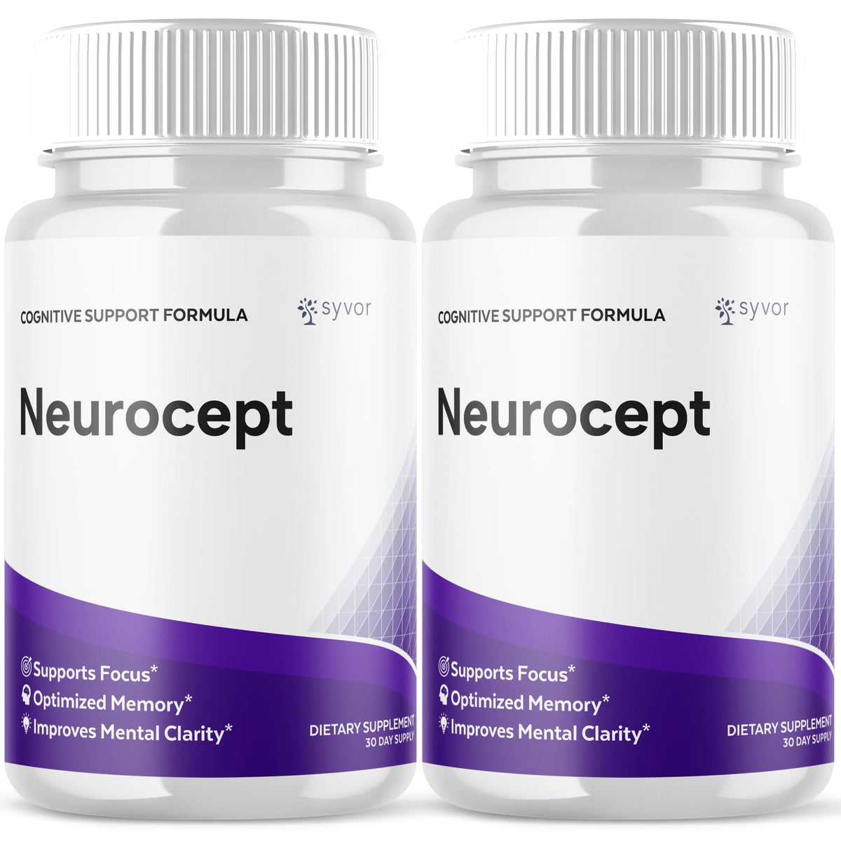 Syvor Neurocept Capsules bottle front view with 30 servings