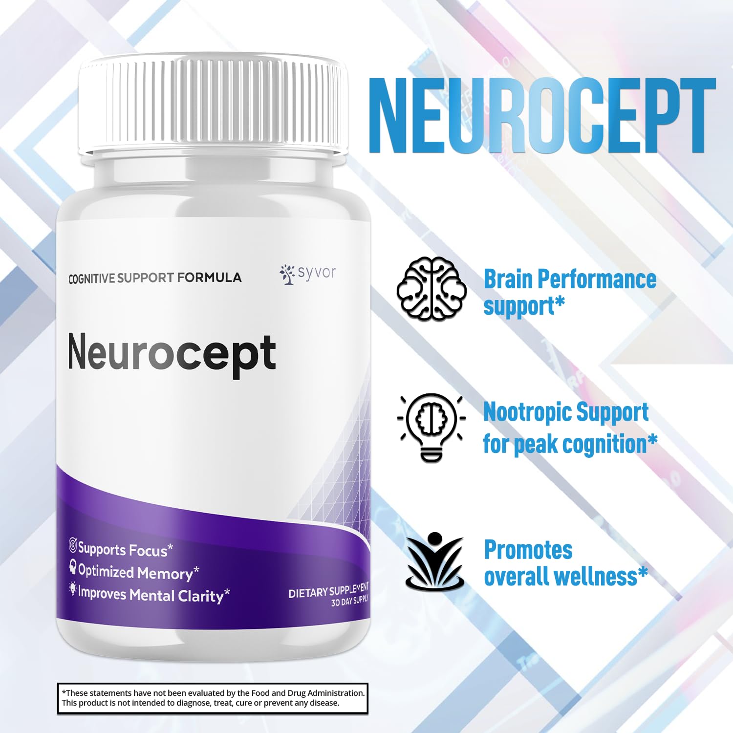 Syvor Neurocept Capsules opened bottle showing capsules