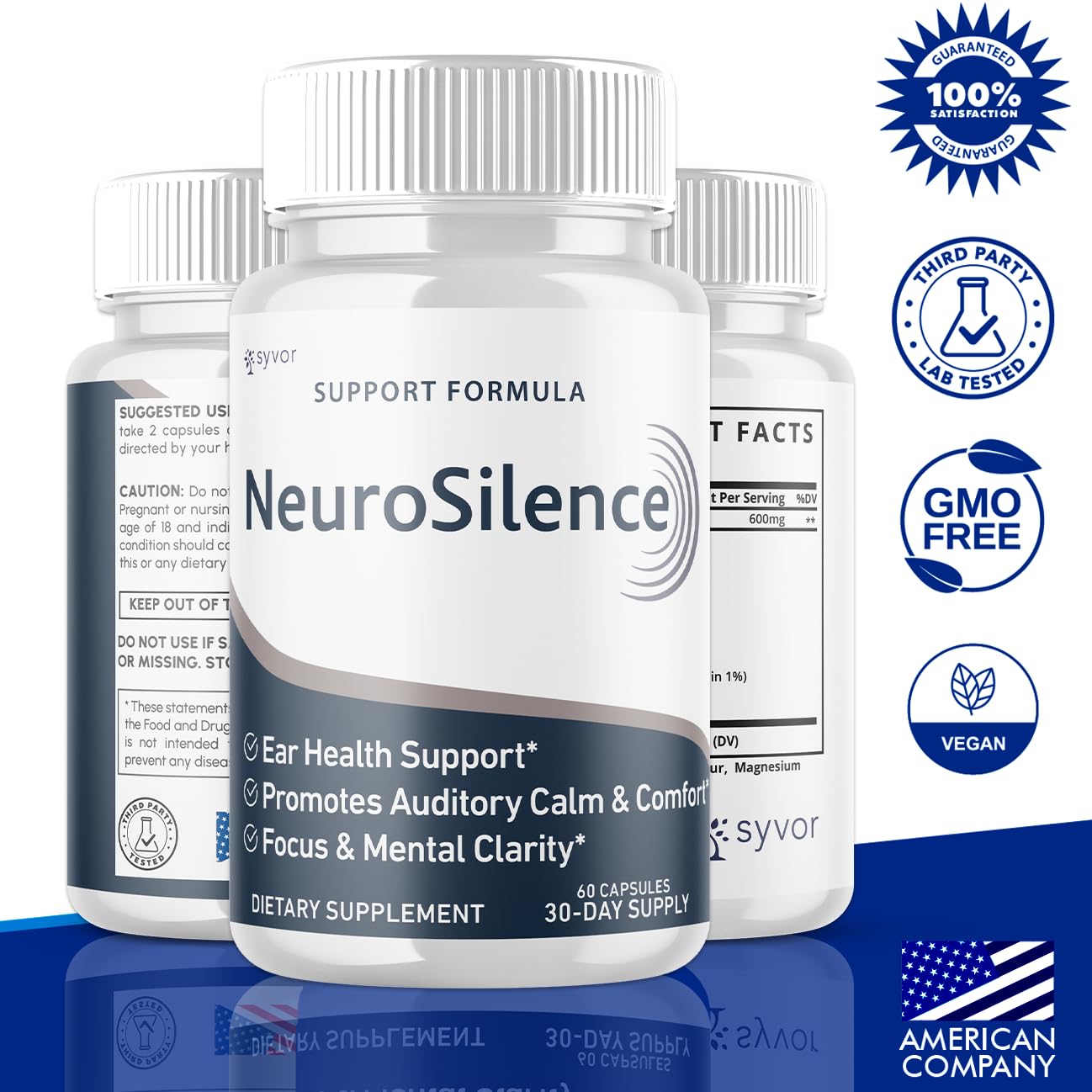 Syvor Neurosilence Capsules side view showing label