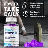 Syvor PrimoBoostXL Gummies in a hand for size reference