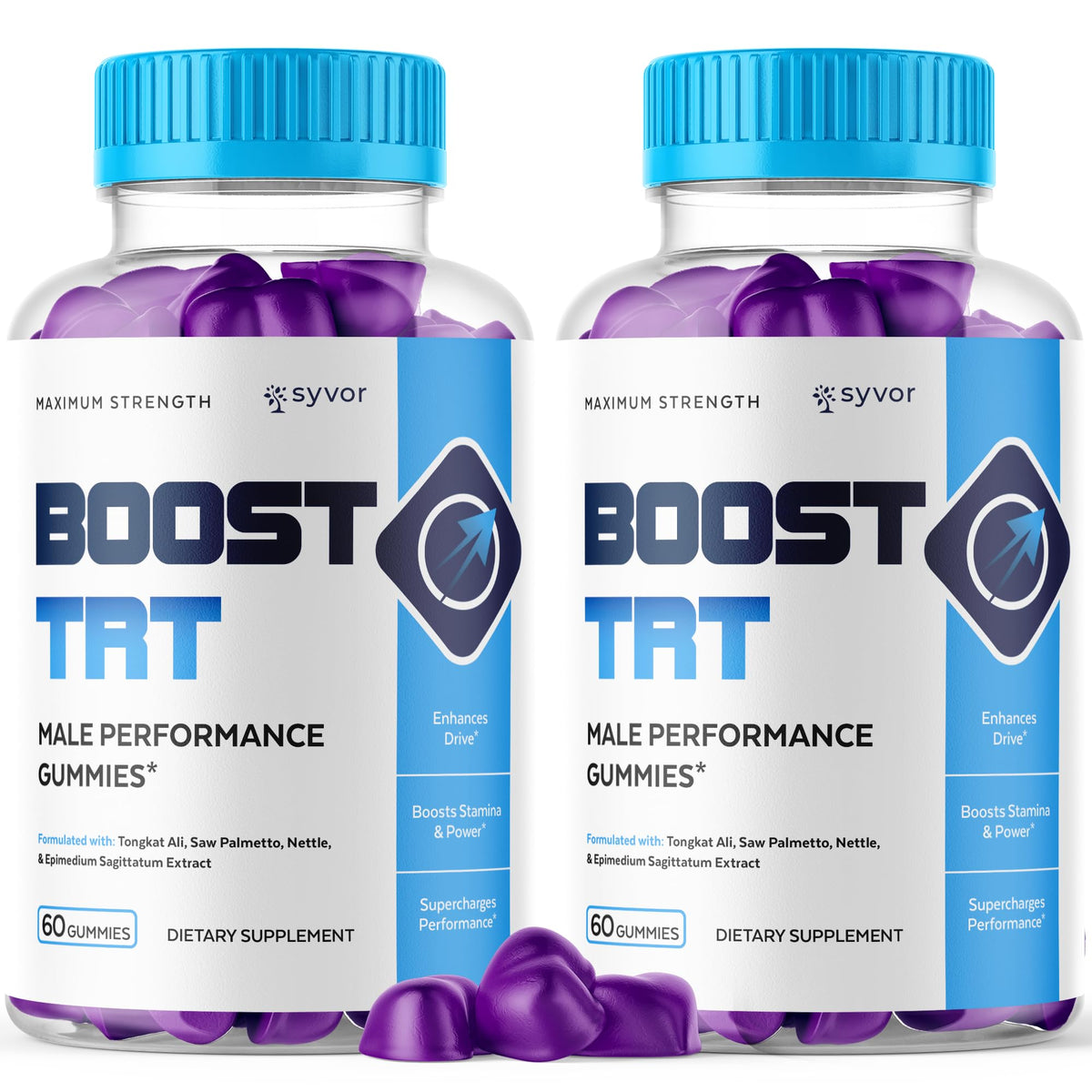 Syvor support TRT Gummies bottle front view with 30 servings