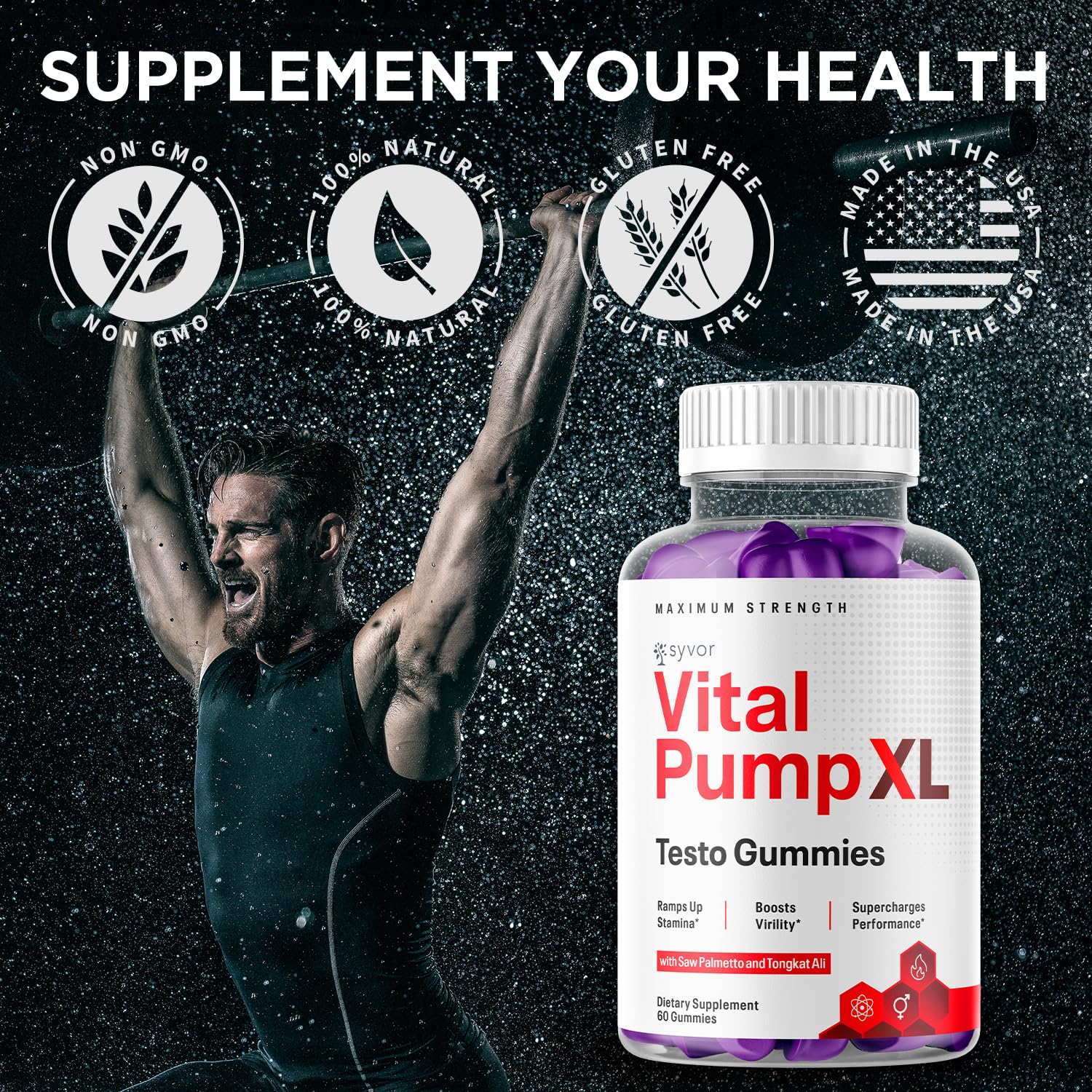 Syvor Vital Pump XL Chewable Gummies packaging side view