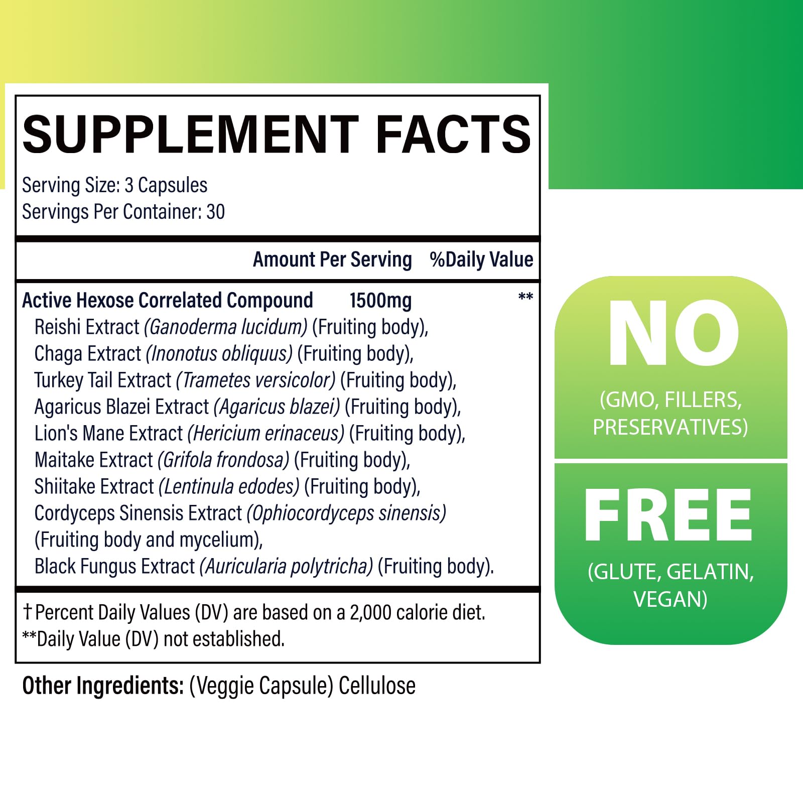 SZCZEKIN Active Hexose Correlated Compound 1500mg supplement side view