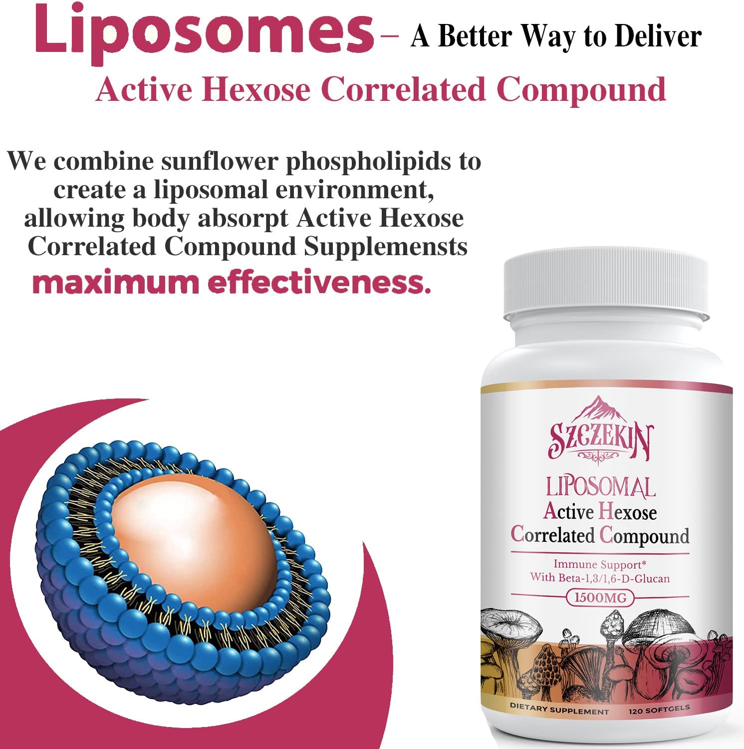 SZCZEKIN Liposomal Active Hexose Correlated Compound 1500 mg ingredients list