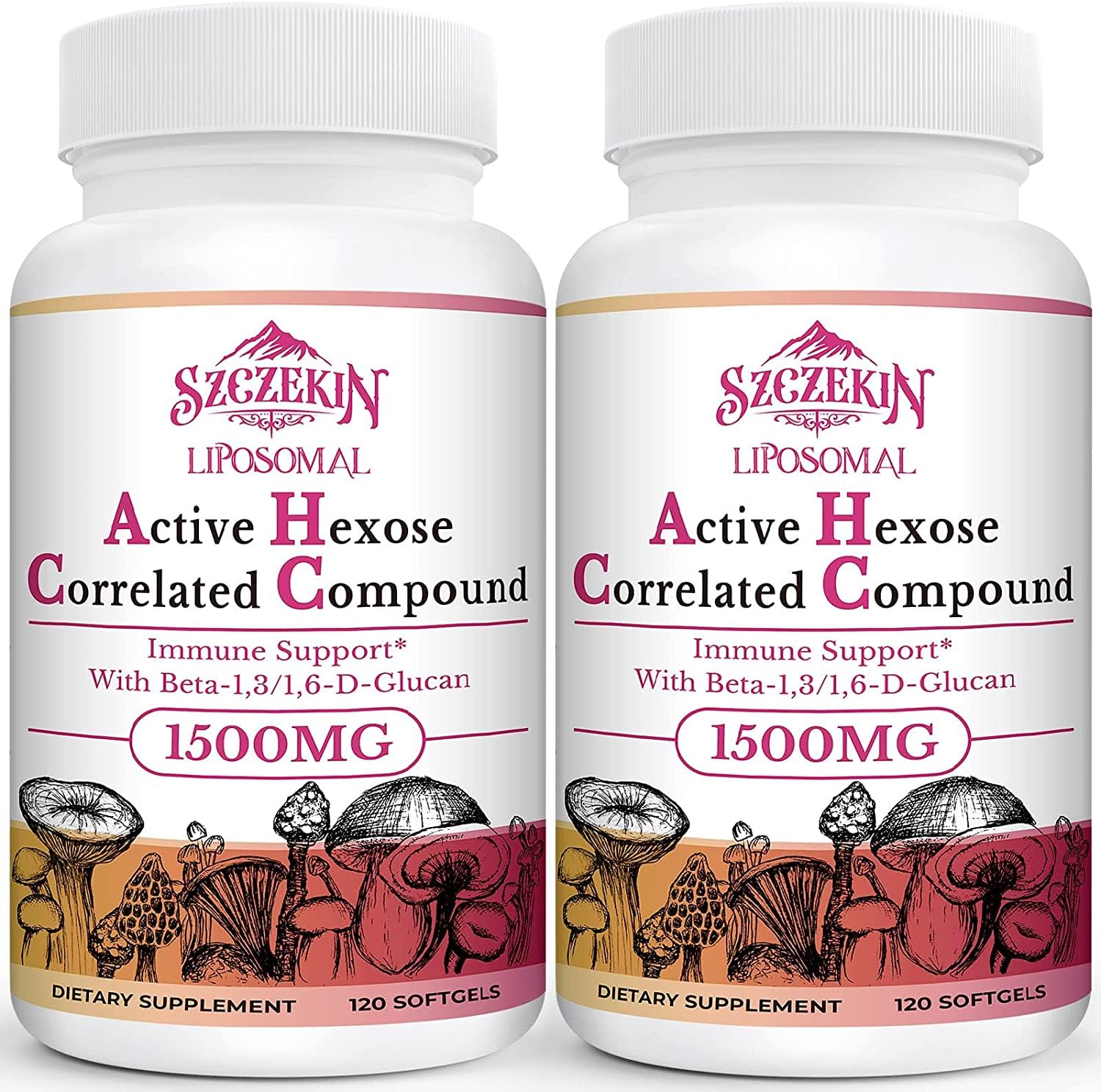 SZCZEKIN Liposomal Active Hexose Correlated Compound 1500 mg soft gels front view