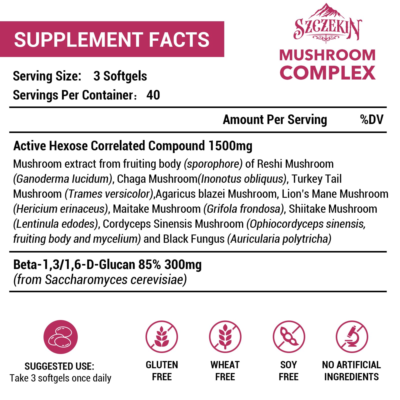 SZCZEKIN Liposomal Active Hexose Correlated Compound Supplement side view