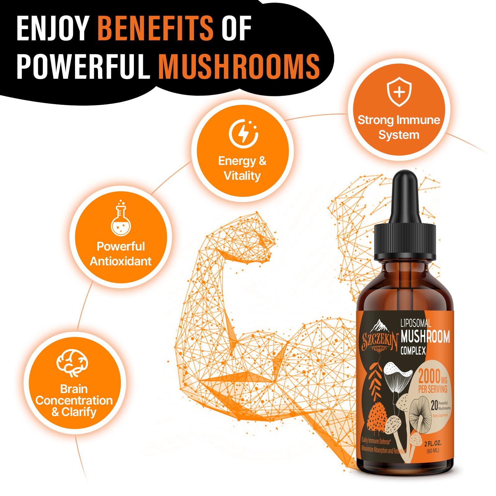 SZCZEKIN Liposomal Mushroom Drops ingredients list